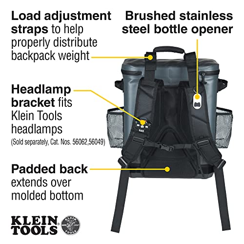 Insulated Backpack Cooler for 30 Cans, Rugged Bottom, Camping or Beach H3170