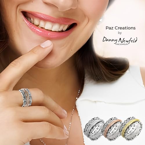 Spinner Ring for Women, Fidget Ring, Anxiety Ring, Vintage Style H6055