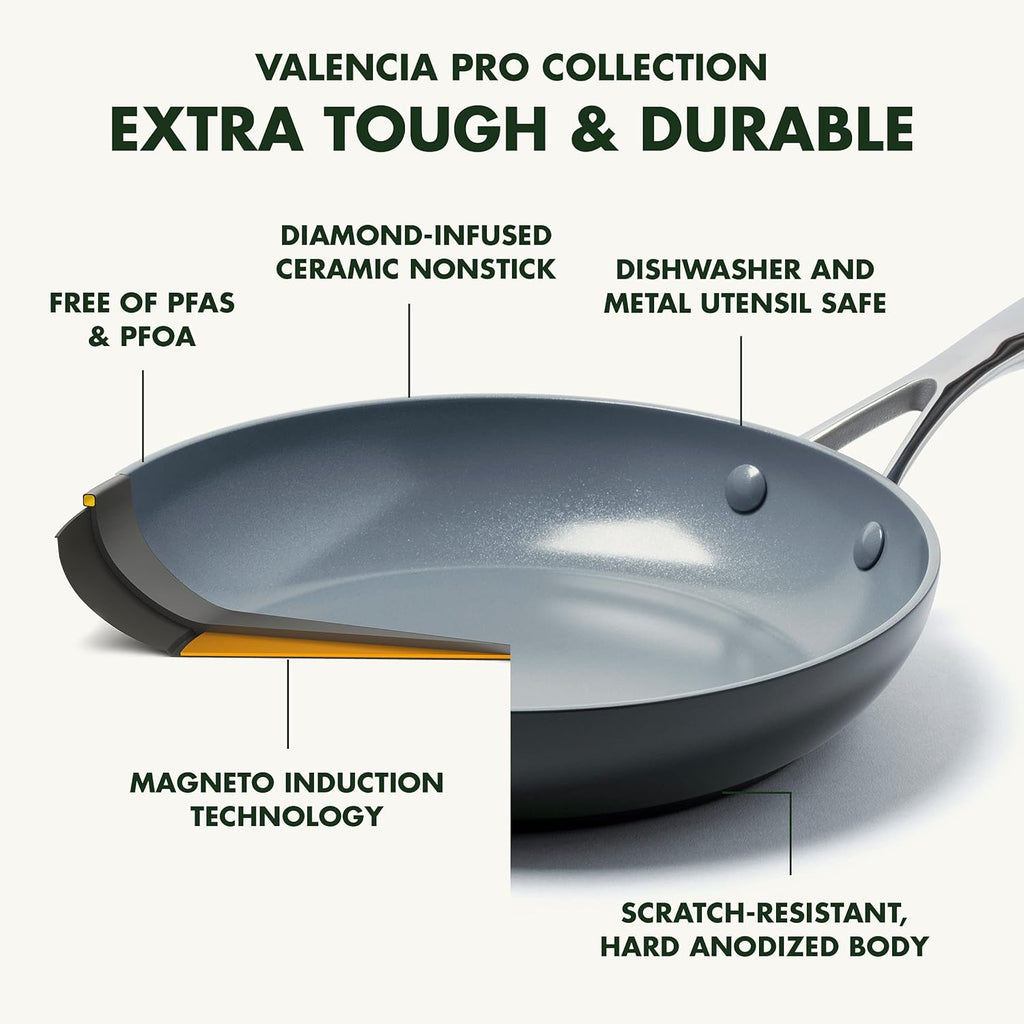 Healthy Ceramic Nonstick 10 Inch Frying Pan with Lid B486