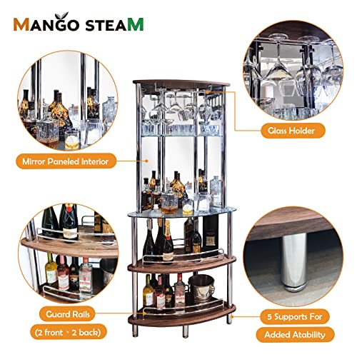 Mango Steam Bar Table with Rustic Wood Tower I46916