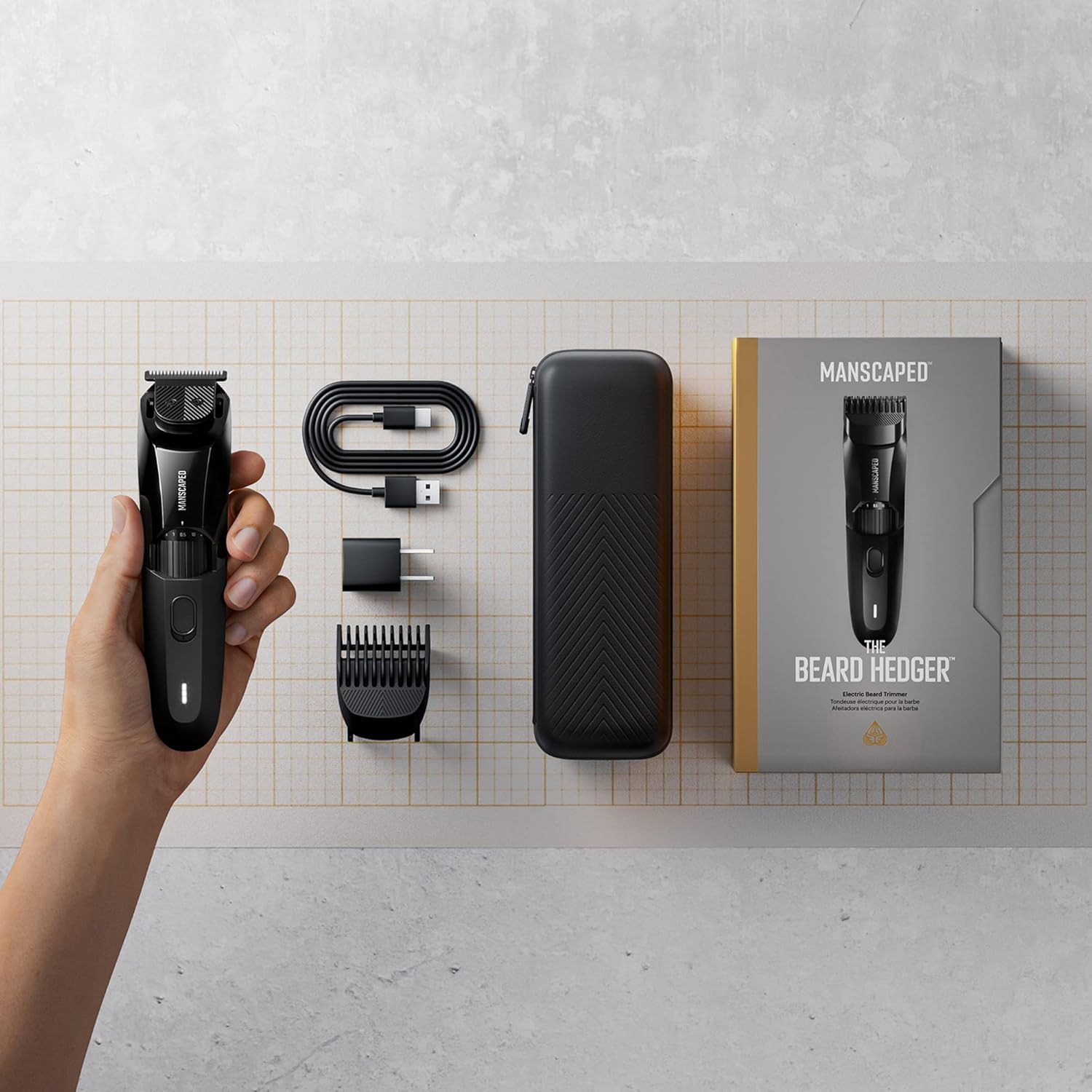 Face Grooming Duo with Beard Trimmer and Nose Ear Trimmer D972328