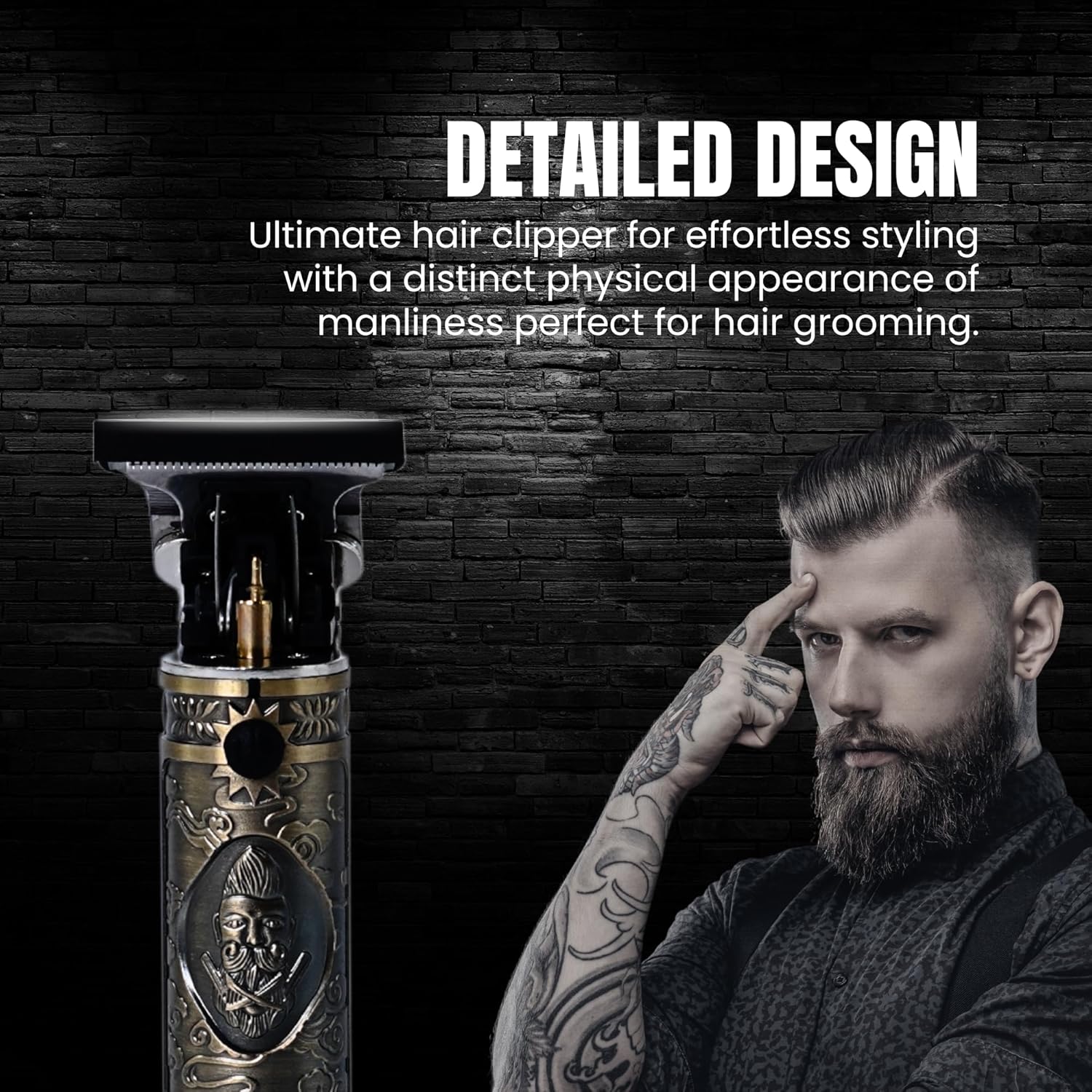 Men's Cordless Hair Clipper Kit with Beard Trimmer U915526