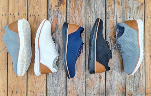 Men's Casual Dress Sneakers Breathable Lace-Up Walking Shoes K3140