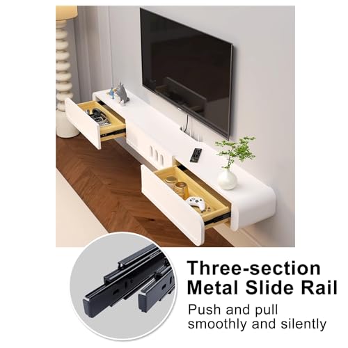 Floating TV Stand with Cable Holes for Living Room D564103