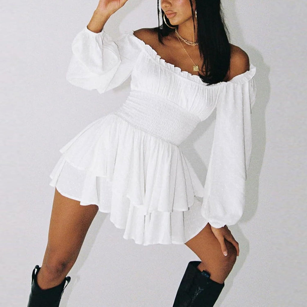 Floral Midi Dress for Women Long Sleeve J268