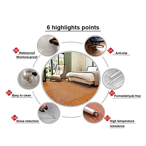 Clear Vinyl Floor Runner Rug Protector for Hardwood and Tile H38617
