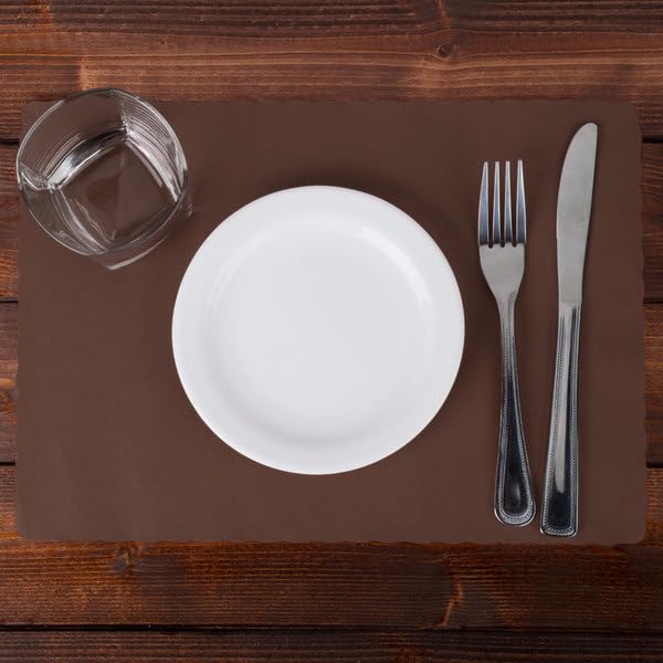 Green Scalloped Edge Disposable Paper Placemats for Dining, 10x14, 100 Count F130