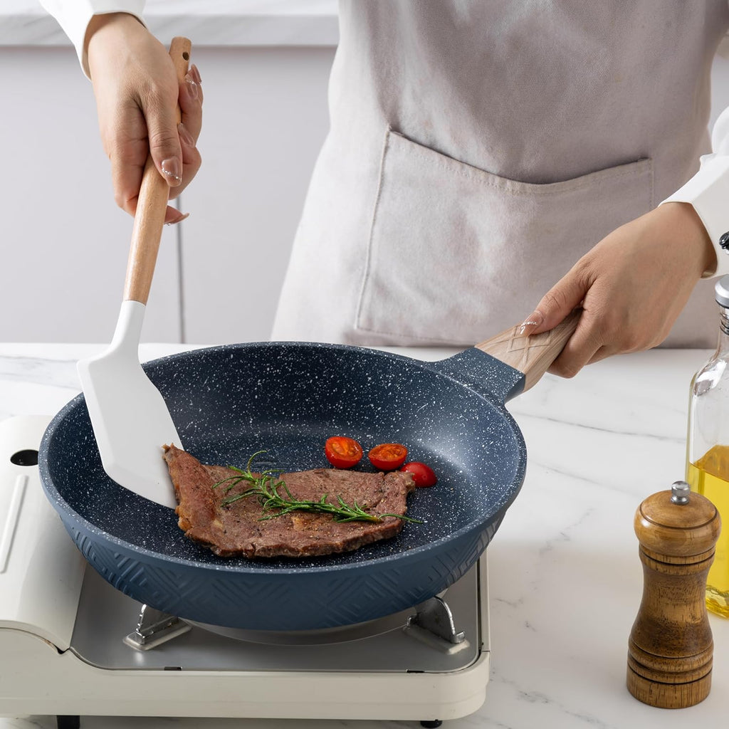 Induction Cookware Set 13 Piece Nonstick Pots and Pans with Glass Lids O98705