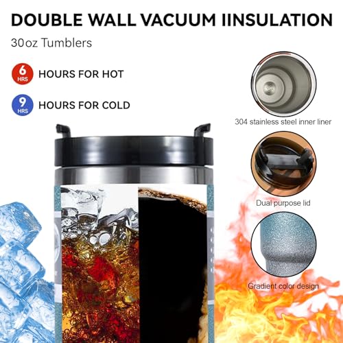 Double Wall Stainless Steel Insulated Travel Mug with Lid Q947