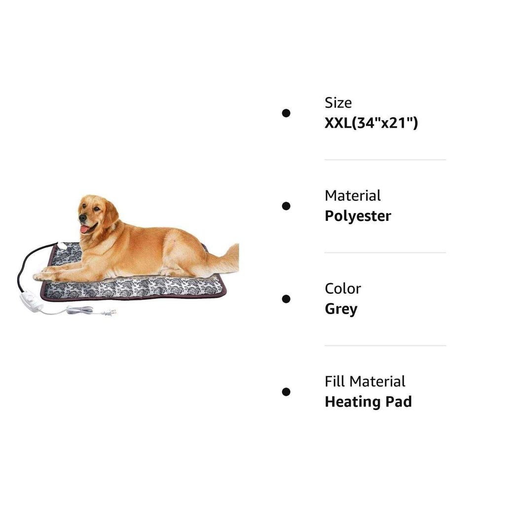 Heating Pad for Large Dog Bed Outdoor Electric Mat for Dog House Crate V144