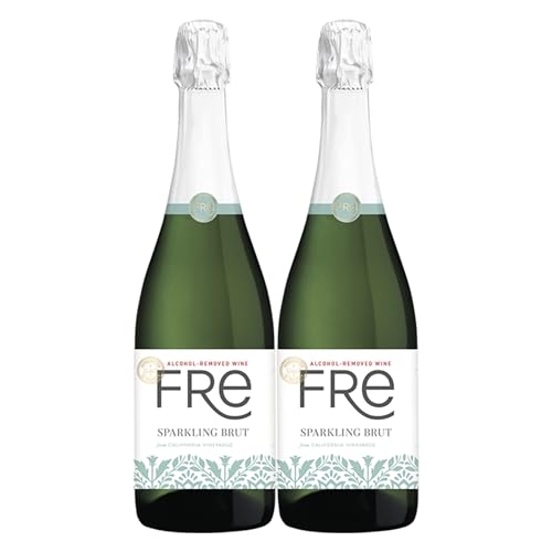 Sutter Home Fre Sparkling Brut Non-Alcoholic Champagne Experience Bundle with Phone Grip, Seasonal Wine Pairings & Recipes, 750ML btls, 2-Pack