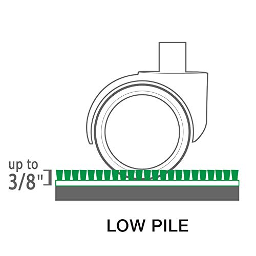 Chair Mat for Low Pile Carpet with Lip, 46 x 60 inches W389355