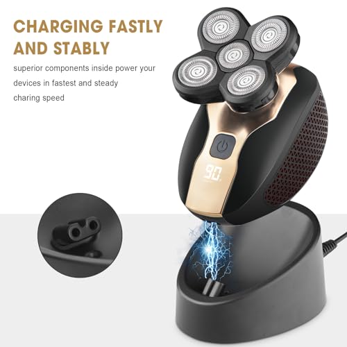 Bald Shavers for Men - 5-in-1 Electric Head Razor, Waterproof Cordless, Wet/Dry Shaving K920498