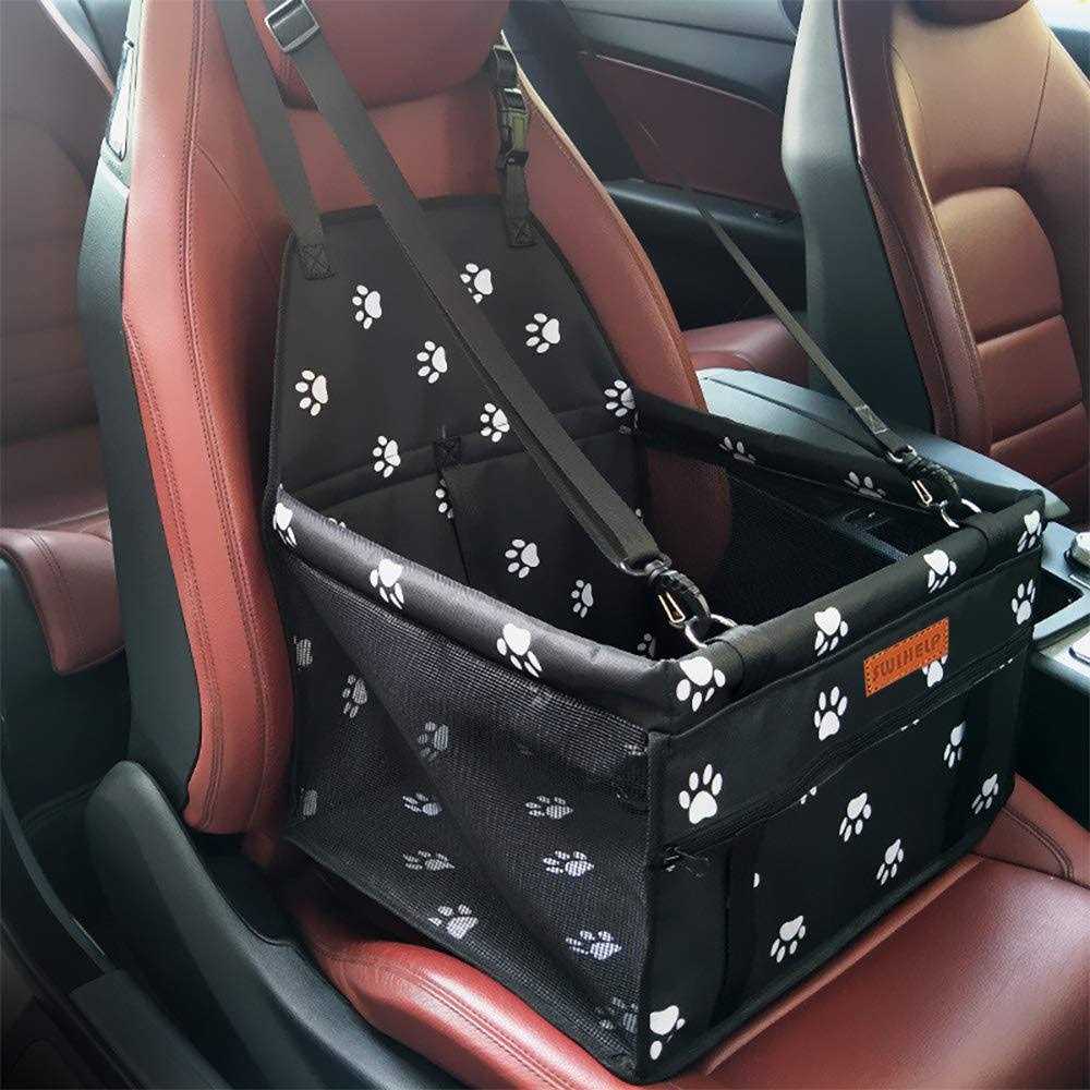 SWIHELP Dog Car Seat Puppy Portable Pet Booster Car Seat with Clip-On Safety Leash and PVC Support Pipe - Pet Supplies online store
