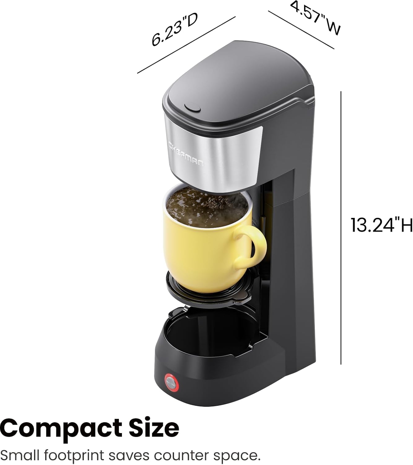 Single Serve Coffee Maker, K Cup Coffee Machine with Ground Coffee Option N88702