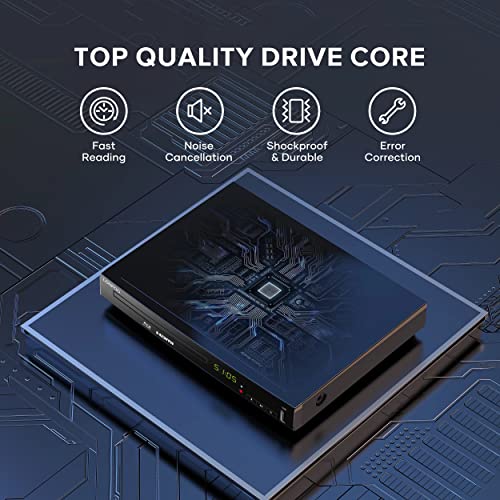 Blu Ray DVD Player, 1080P Home Theater with HDMI and USB Playback I711