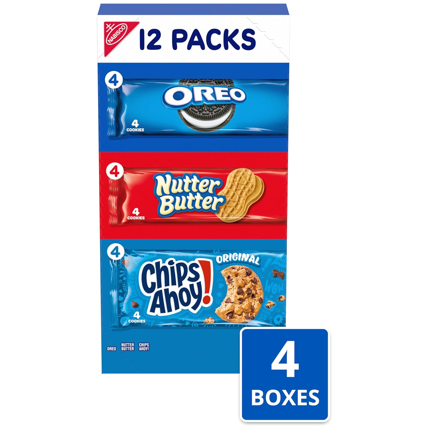 Cookies Variety Pack, 48 Snack Packs, 4 Boxes G20950