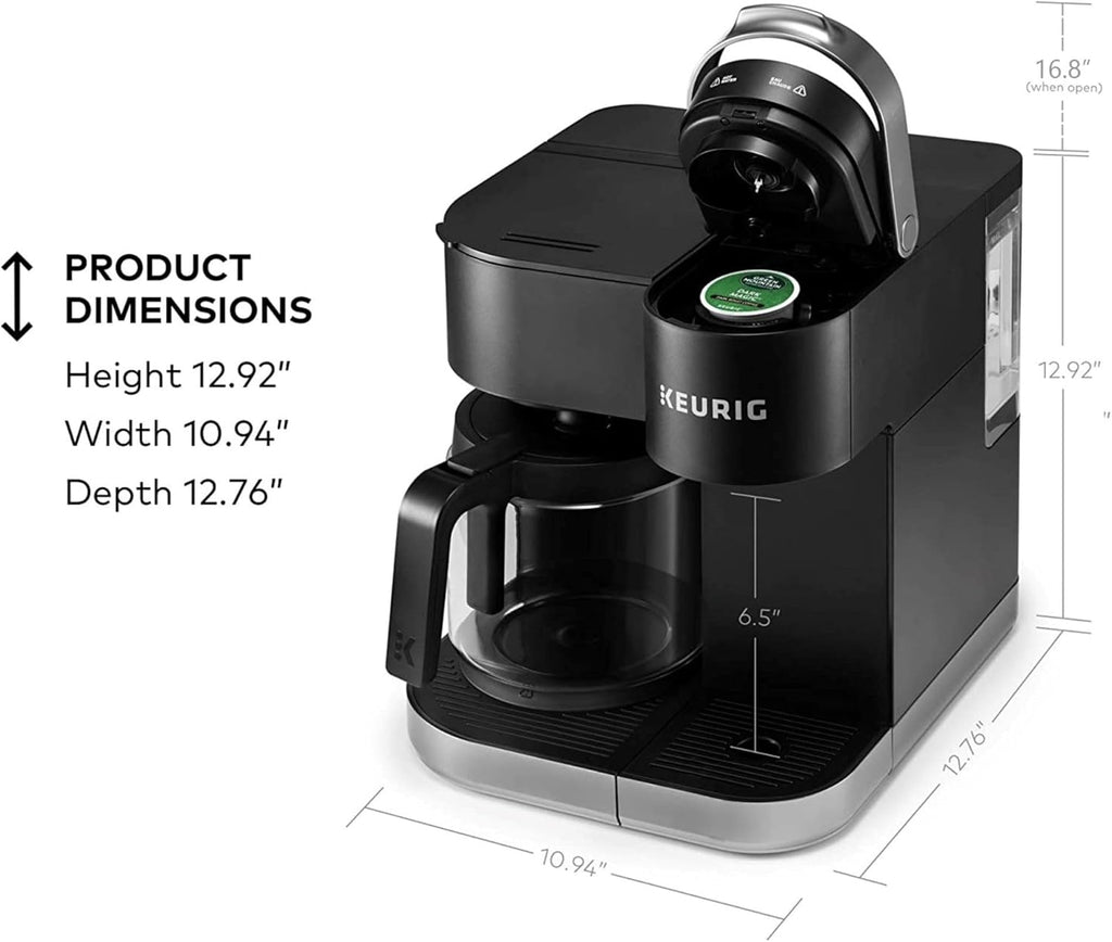 Single Serve & Carafe Coffee Maker, Black F12110
