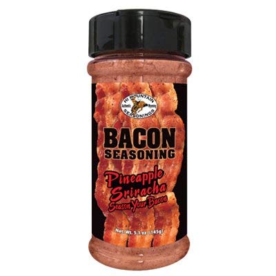 Hi Mountain Bacon Seasoning | PINEAPPLE SRIRACHA BLEND | Elevate Your Bacon | Season Your Bacon Before Cooking | Sweet Citrus Flavor with a Kick of Chili Pepper | Pork, Venison, Deer (5.1oz)