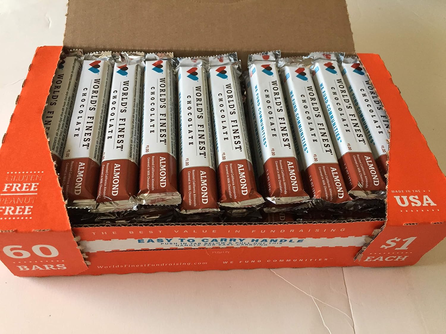 BuyBocceBalls Listing - 60 Bars - World's Finest Chocolate -Milk Chocolate With Almonds