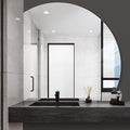 Bathroom Mirror Large Bathroom Mirror Half Circle Wall Mirror ? 100CM Fashion Vanity Mirror HD Entryways Decorative Mirror Explosion Proof Makeup Mirror,The Mirror