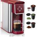 SIFENE Single Serve Coffee Machine, 3 in 1 Pod Coffee Maker For K-Pod Capsule, Ground Coffee Brewer, Leaf Tea Maker, 6 to 10 Ounce Cup, Removable 50 Oz Water Reservoir, White