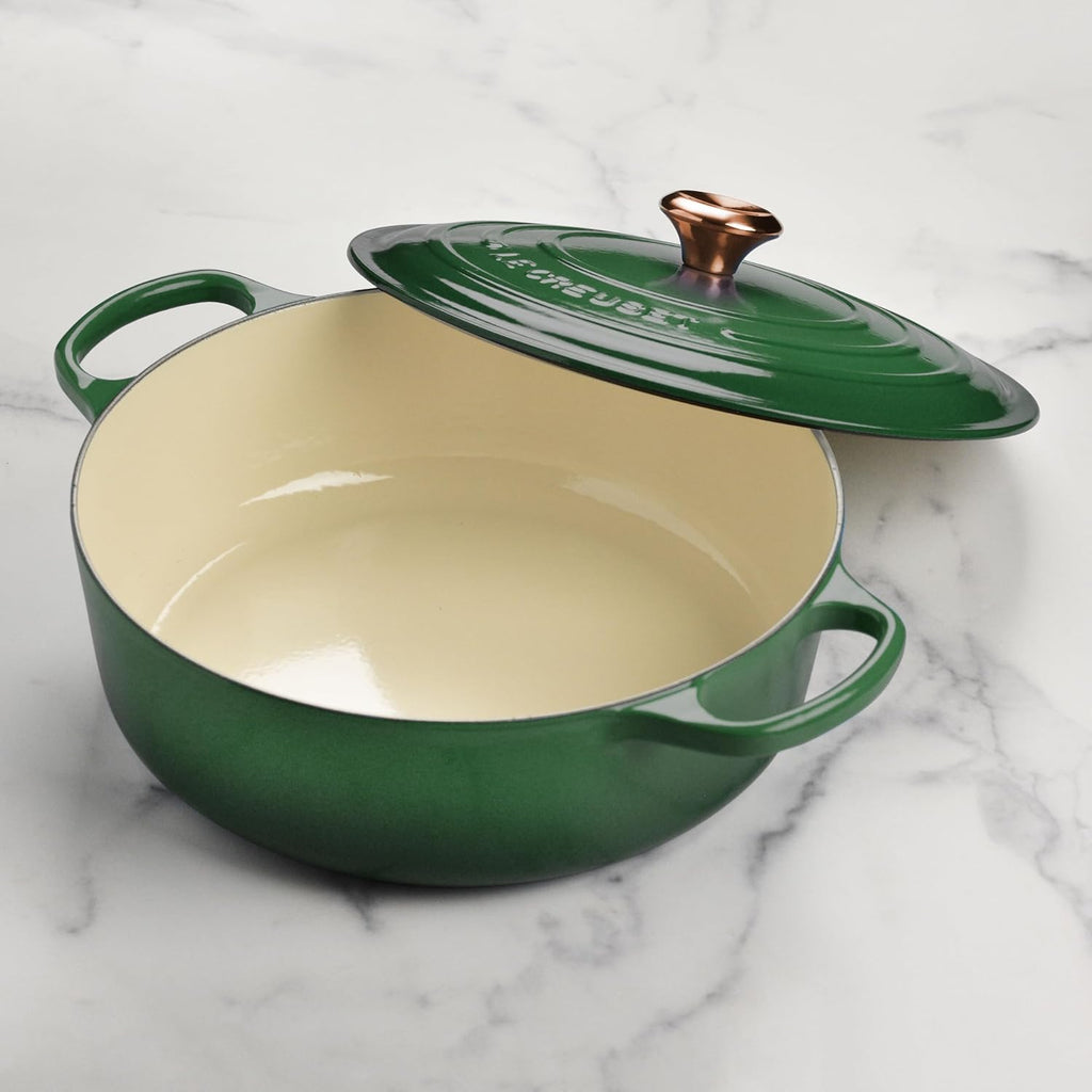 Enameled Cast Iron Round Wide Oven, 6.75-Quart B37420
