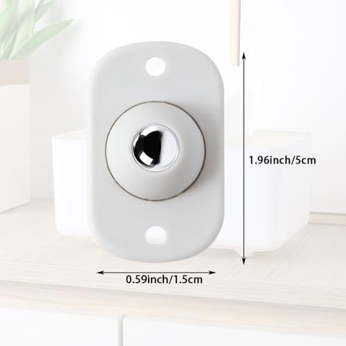 Stainless Steel Self-Adhesive Swivel Caster Wheels for Appliances and Storage Boxes, 8-Pack Q685271