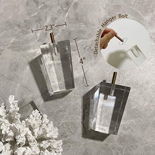 Acrylic Furniture Legs Pack of 4, 4 inch Square Y618