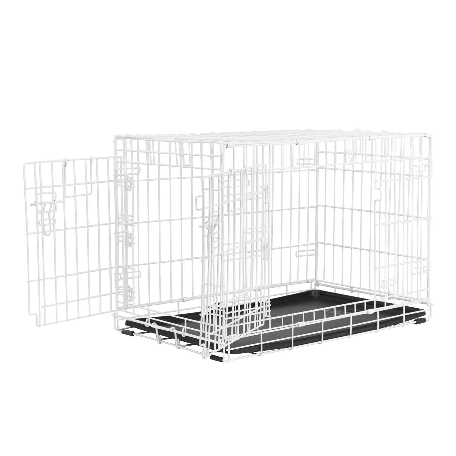 White 2-Door Dog Crate S765378