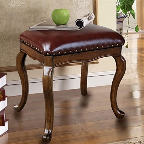 Upholstered Vanity Stool with Solid Wood Frame I26115
