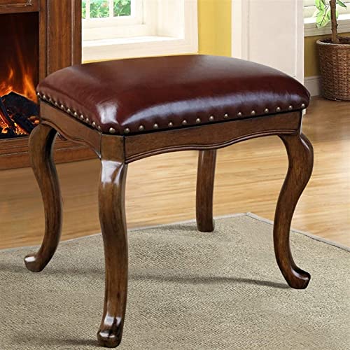 Upholstered Vanity Stool with Solid Wood Frame I26115
