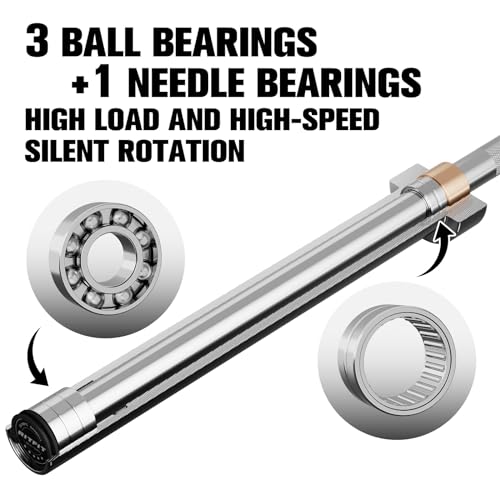 7ft Olympic Barbell for Strength and Weightlifting Training B73471