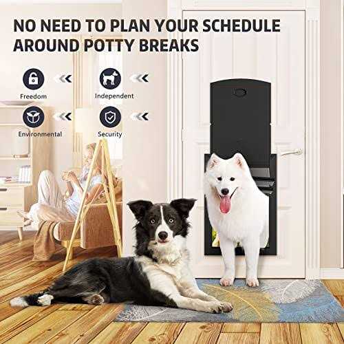 Weatherproof dog door with sliding lock panel and adjustable tunnel W872
