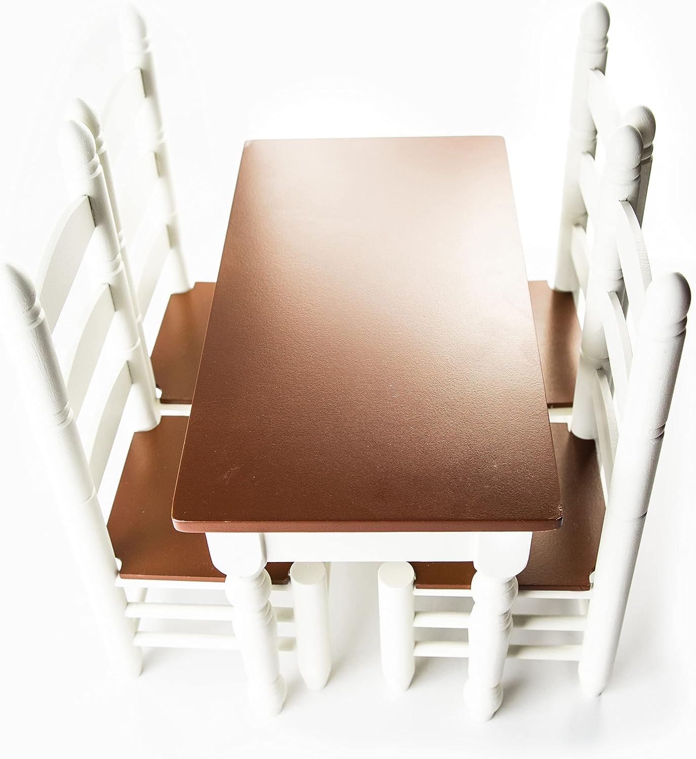 18 Inch Doll Furniture Wooden Kitchen Table and Two Chairs C4899