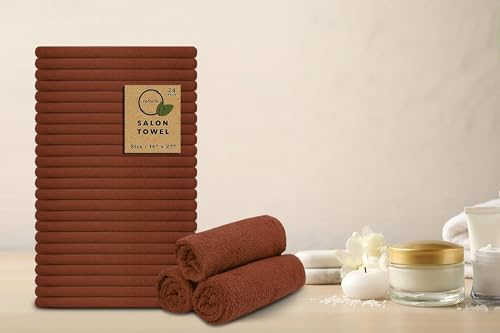100% Cotton Ring Spun Salon Towels, Bulk Pack of Hand Towels, 16x27 Inches White F42799