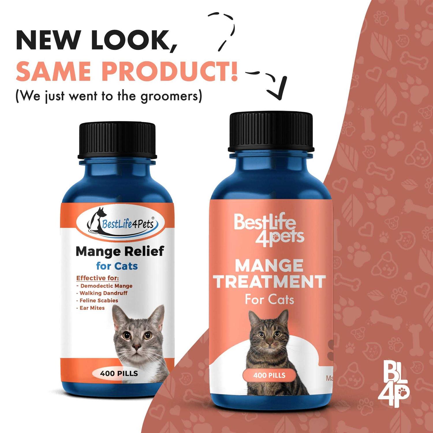 Demodectic Mange and Scabies Relief for Cats Ear Mites & Itch Relief Supplements A550346