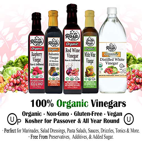 Organic Red Wine Vinegar, Raw & Unfiltered, 16.9 Oz M634