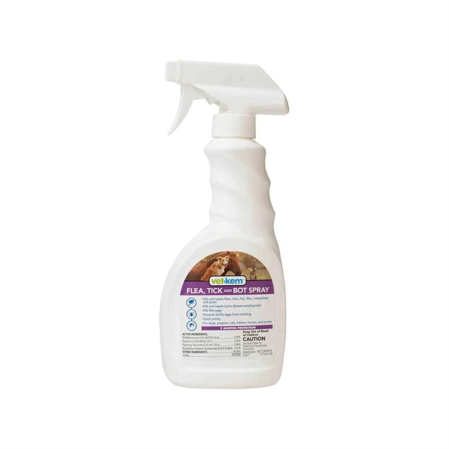 Vet-Kem Flea Tick &amp; Bot Spray - Pet Supplies online store