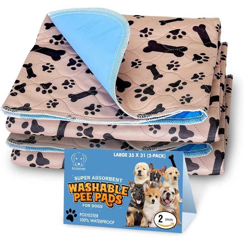 Washable Quilted Pee Pads for Dogs, Extra Absorbent Waterproof Mat B2422