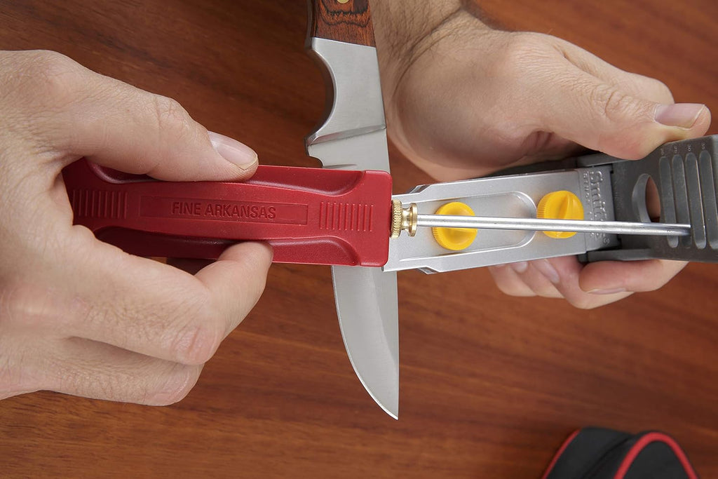 Diamond Knife Sharpening System with Three Stones and Vise Clamp F56016