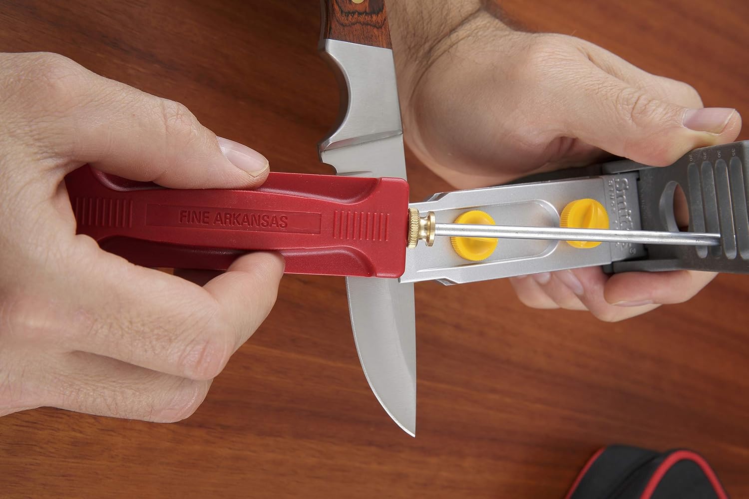 Diamond Knife Sharpening System with Three Stones and Vise Clamp F56016