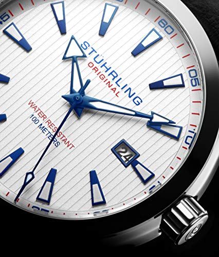 Men's Dress Watch with Date Leather Band U694901