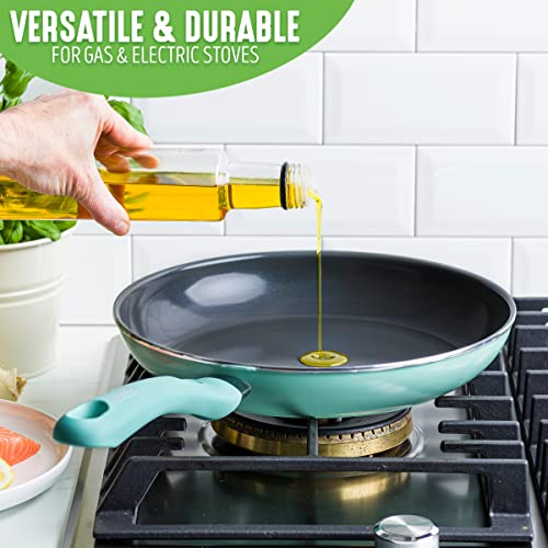 Soft Grip Ceramic Nonstick 10 Inch Frying Pan Skillet O9399