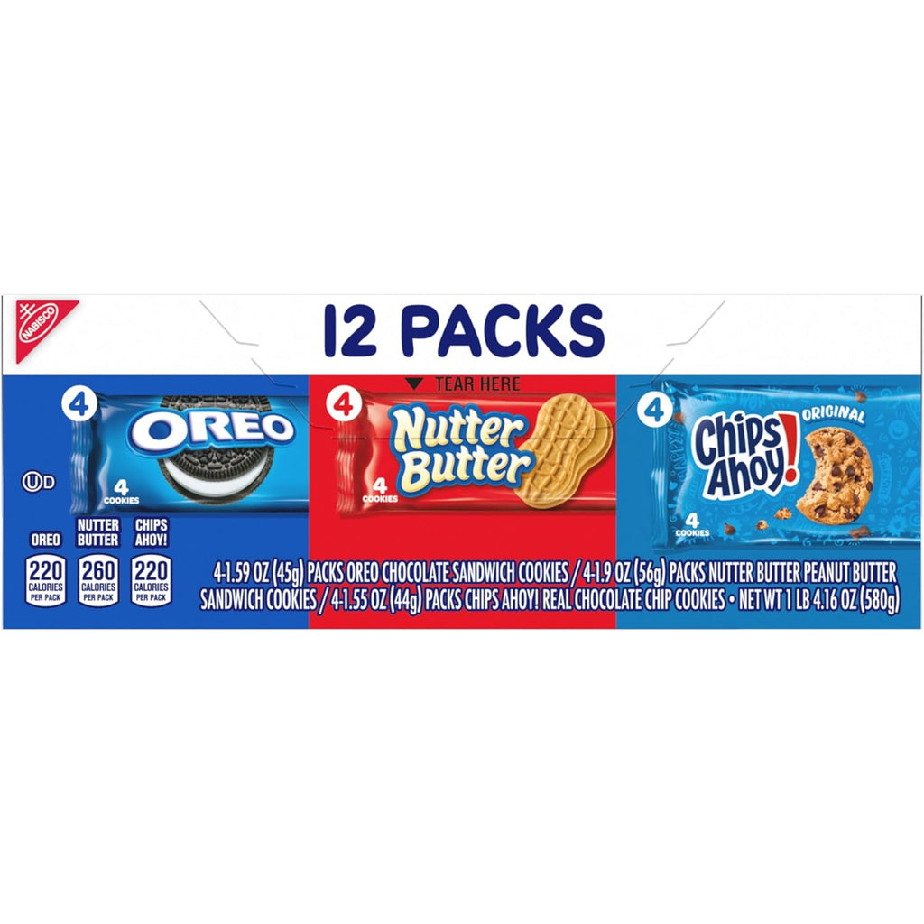 Cookies Variety Pack, 48 Snack Packs, 4 Boxes G20950