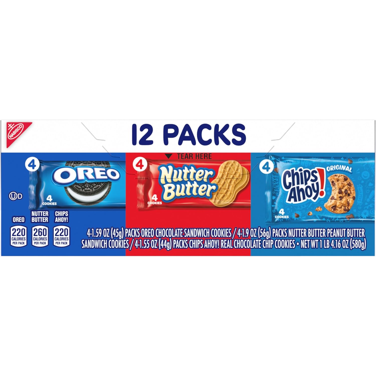 Cookies Variety Pack, 48 Snack Packs, 4 Boxes G20950