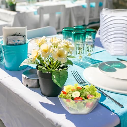 50 Pack Disposable Clear Plastic Serving Bowls 8 oz for Party R95846