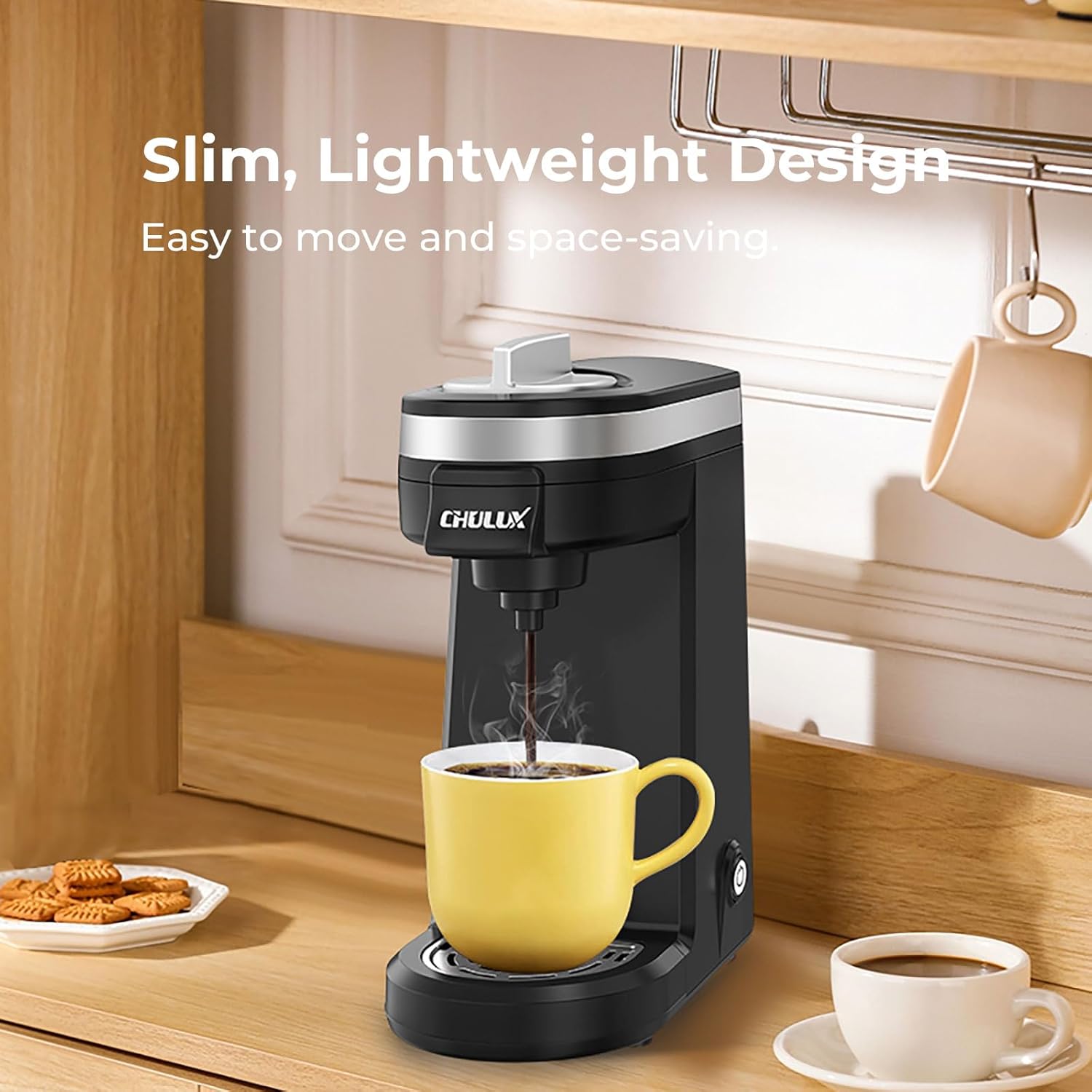 Mini 2 in 1 Single Serve Coffee Maker for K Cup & Ground Coffee Y581