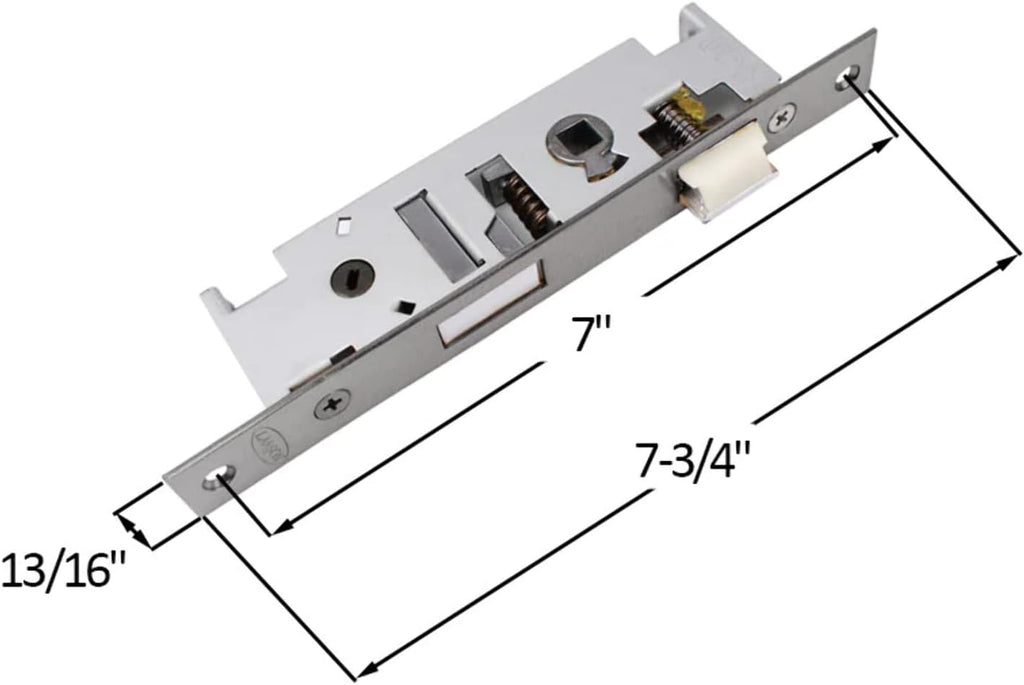 Storm Door Mortise Style Latch - Brushed Nickel S115625