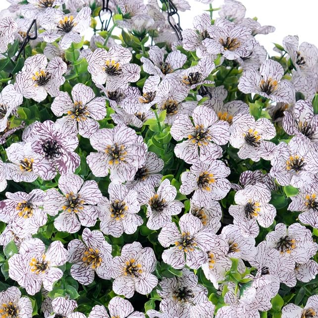 Fake Hanging Plants Flower Basket for Outdoor Porch Decoration O70582